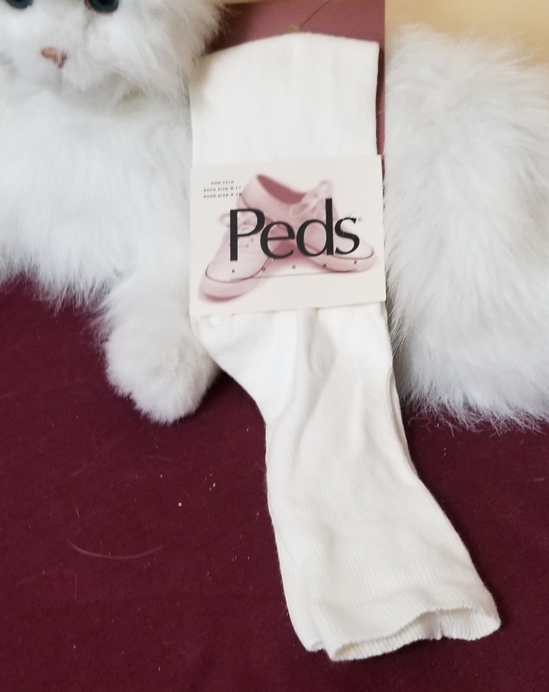 NWT white Peds socks MADE IN USA